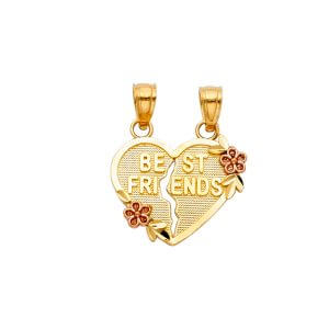 14K 2T Heart Pendant (PT413)