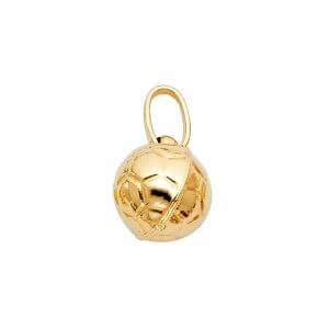 14KY Hollow Soccer Ball Pendant (PT502)