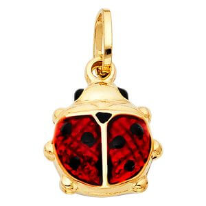 14KY Hollow Enamel Pendant (PT504)