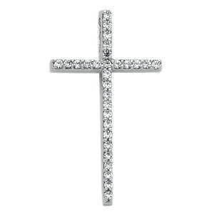 14KW CZ Cross Pendant (PT527)
