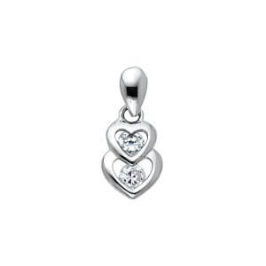 14KW CZ Heart Pendant (PT572)