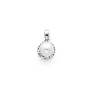 14KW CZ Pearl Pendant (PT729)