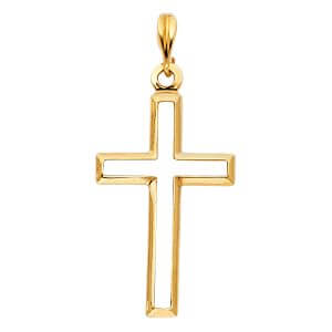 14KY Opening Cross Pendant