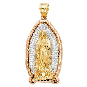 14K 3C Our Lady of Guadalupe Pendant