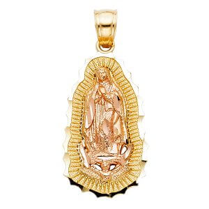 14K 2T Our Lady of Guadalupe Pendant