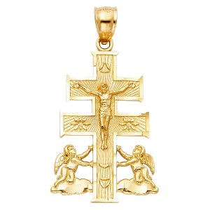 14KY Cross of Caravaca Pendant
