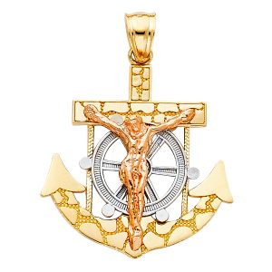 14K 3C Mariner rucifix Pendant
