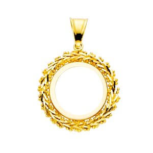 14KY 2 Pesos Bola Pendant