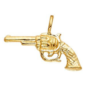 14KY Pistol Gun Pendant