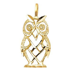 14KY Owl Pendant