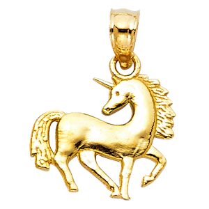14KY Unicorn Pendant