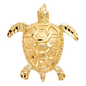 14KY Turtle Pendant