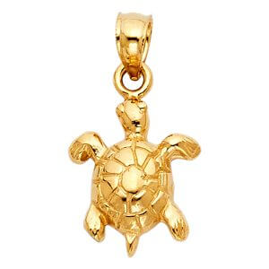 14KY Turtle Pendant