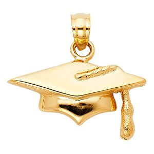 14KY Graduation Hat Pendant