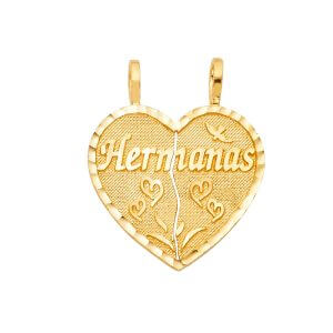 14KY Heart 2 Piece Pendant
