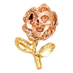 14K 2T Rose Pendant