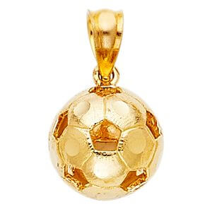 14KY Soccer Ball Pendant