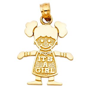 14KY Girl Pendant