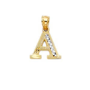 14K 2T Initial Pendant