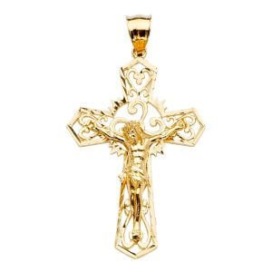 14KY Crucifix Cross Pendant