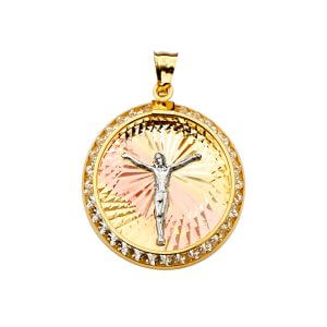 14K 3C Jesus Medal Pendant