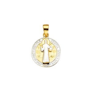 14K 2T San Benito Medal Pendant