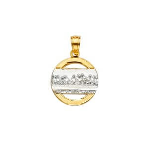 14K 2T Last Supper Pendant