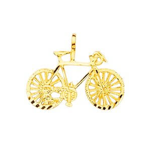 14KY Bicycle Pendant