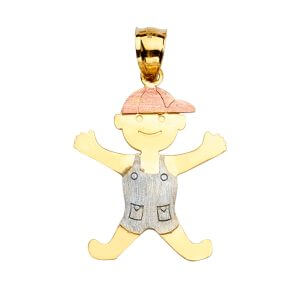 14K 3C Boy Pendant