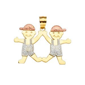 14K 3C Boy-Boy Pendant