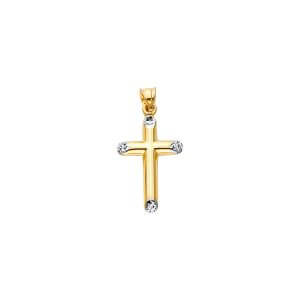 14K 2T Hollow Fancy Cross