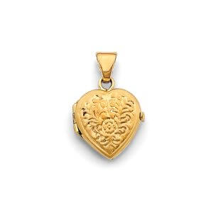 14KY Heart Locket Pendant