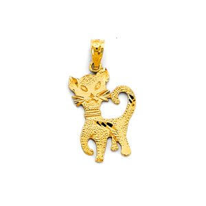 14KY Cat Pendant