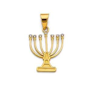 14KY Menora Pendant