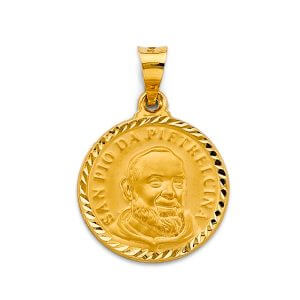 14KY Padre Pio Pendant