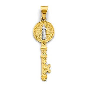 14K 2T Key San Benito Pendant