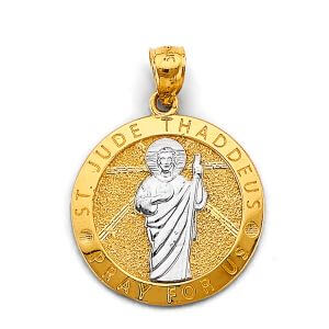 14K 2T St. Jude Thaddeus Pendant