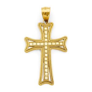 14KY Fancy Cross Pendant