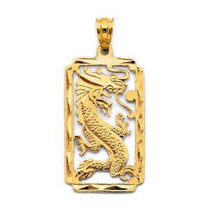 14KY Dragon Pendant