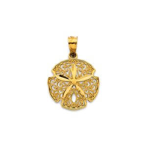 14KY Sand Dollar Pendant