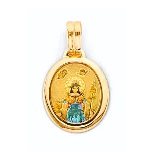 14KY Oval Santo Nino De Atocha Pendant