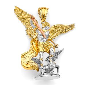 14K 3C St. Michael 3D Pendant