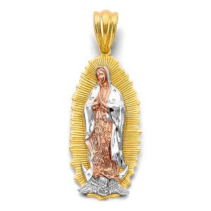 14K 3C Guadalupe Pendant