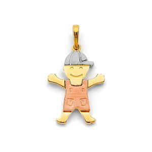 14K 3C Boy Pendant