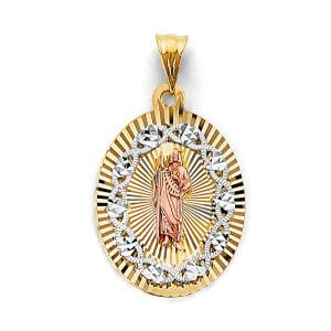 14K 3C Stamp St. Jude Pendant