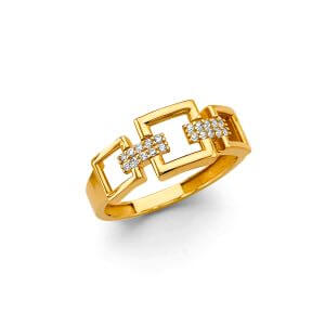 14KY Fancy CZ Ring
