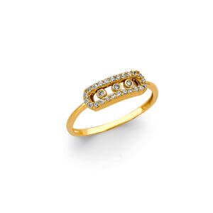 14KY Fancy CZ Ring