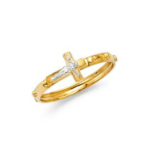 14K 2T Rosary Eternity Band