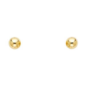 14KY 6mm Screw Back Ball Earrings (ST153)