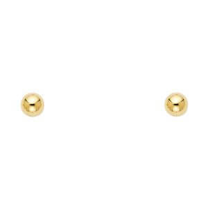 14KY 5mm Screw Back Ball Earrings (ST154)